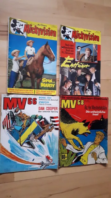 Walt Disneys Mickyvision - Konvolut 4 Comichefte Originale von 1963-68 Ehapa