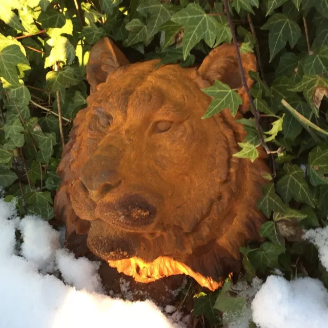 Indischer Tiger Wandrelief - Löwenkopf für Brunnen - Mauer- Wanddekoration Löwe