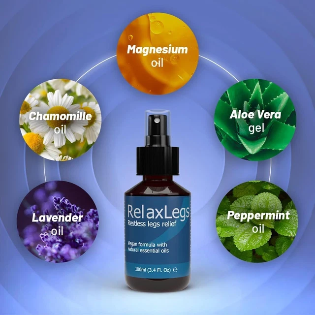 RELAXLEGS RESTLESS LEGS Relief Ideal Magnesium Spray for Restless