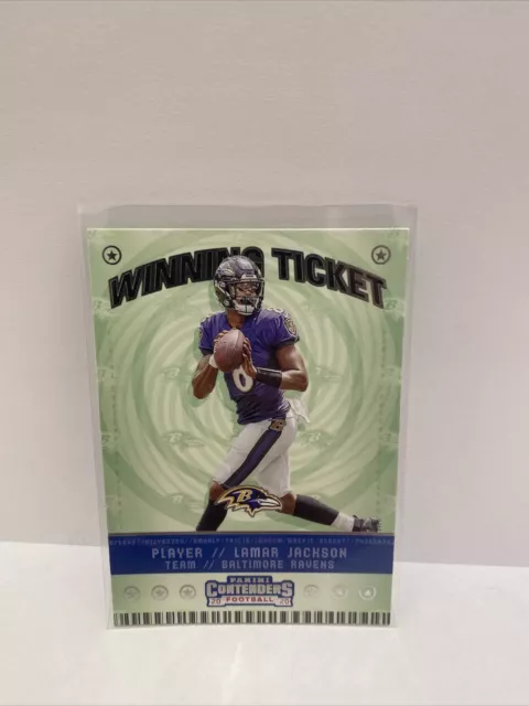 Lamar Jackson 2020 Panini Contenders Winning Ticket #WT4 | Baltimore Ravens