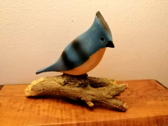 Lovely Easton Blue Bird on a Branch Figurine Cute!