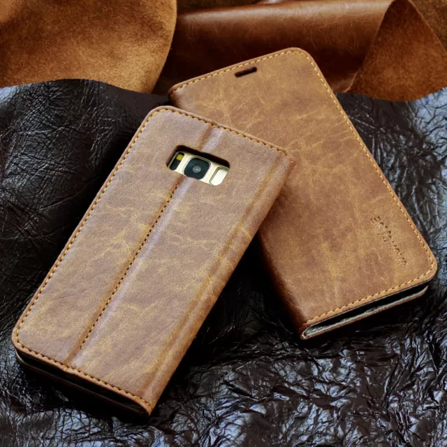 Luxus Leder Schutzhülle für Samsung Galaxy S7 Smartphone Tasche Case Cover Etui