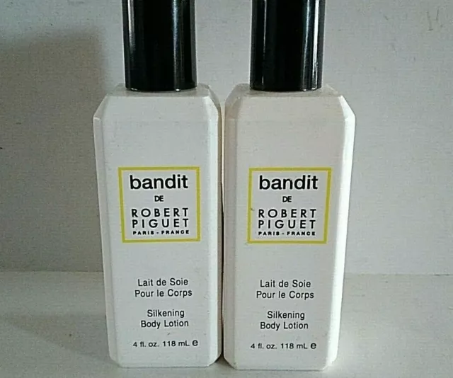 LOT OF 2 Bandit De Robert Piguet Silkening Body Lotion 4 FL OZ EACH UNBOXED