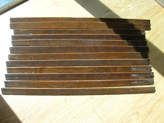 Vintage Wooden Stair Carpet Runner Rods Bars