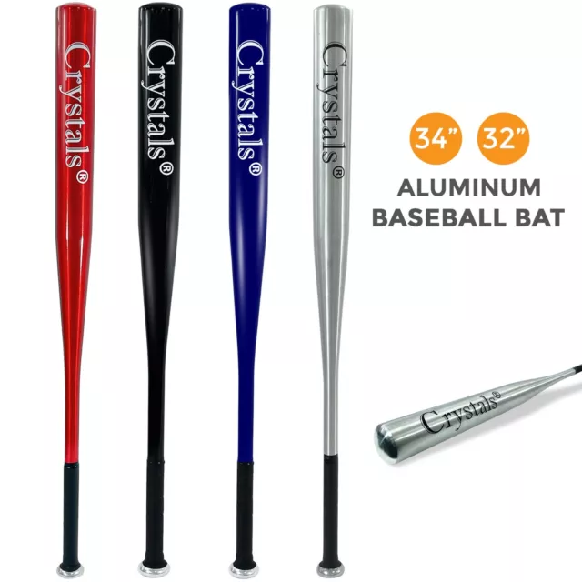 32/34" Heavy Duty Metal Baseball Bat Rounder Softball Pole Stick Stainless Steel