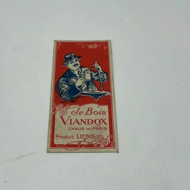 petite carte publicitaire "je bois viandox" vintage "carte parfumée"