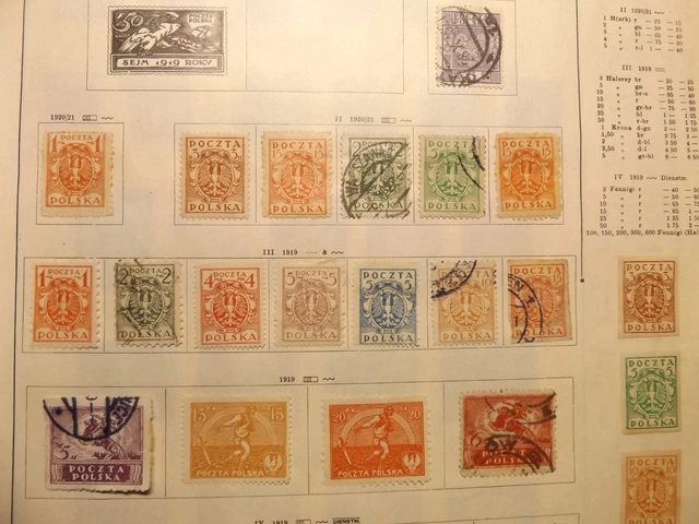 Polen  Sammlung auf Vordruckseiten ab ca 1918 4