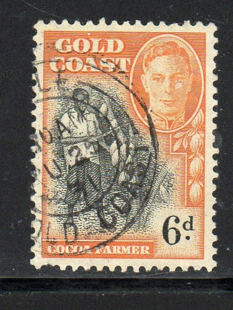 GOLD COAST #137 1948 6p KING GEORGE VI & COLTIVATORE DI CACAO F-VF ...