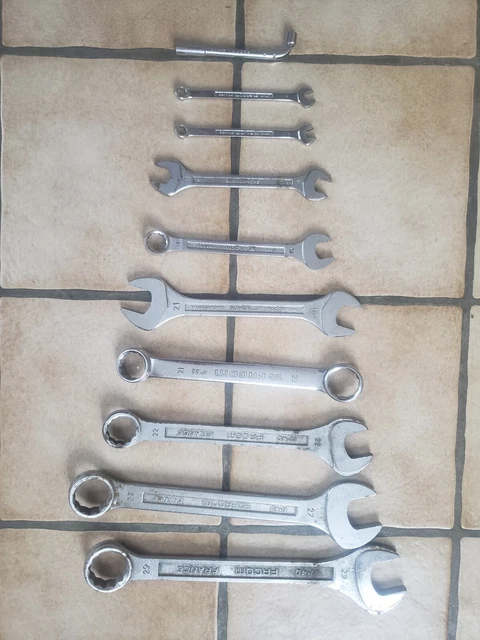 Clé à Pipe FACOM 40 Non Débouchée - Acier Chromé, Fabriquée En France (occasion)