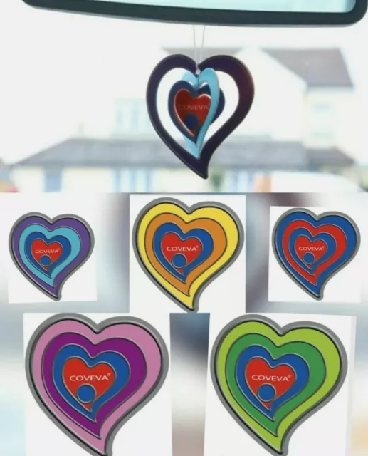 36 x Heart Shaped Mixed Hanging Air Fresheners Scent For Cars Taxi Van Office