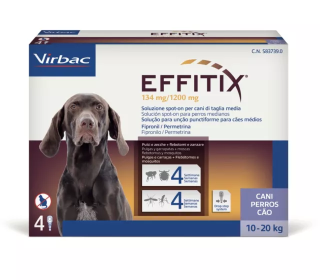Virbac Effitix 4 Pipette Cani 10-20 Kg