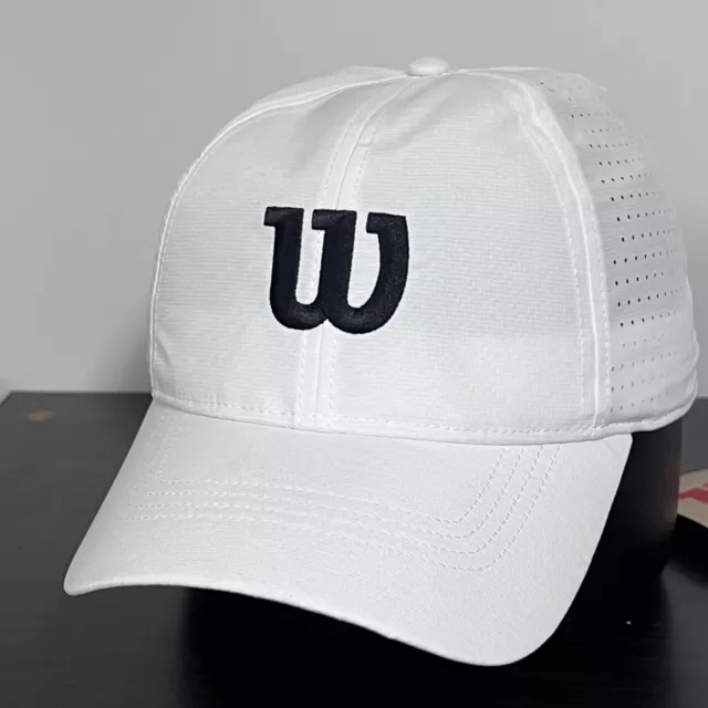 NEW! Wilson Ultralight Tennis Hat Cap White Adjustable Adult Golf Tennis Unisex