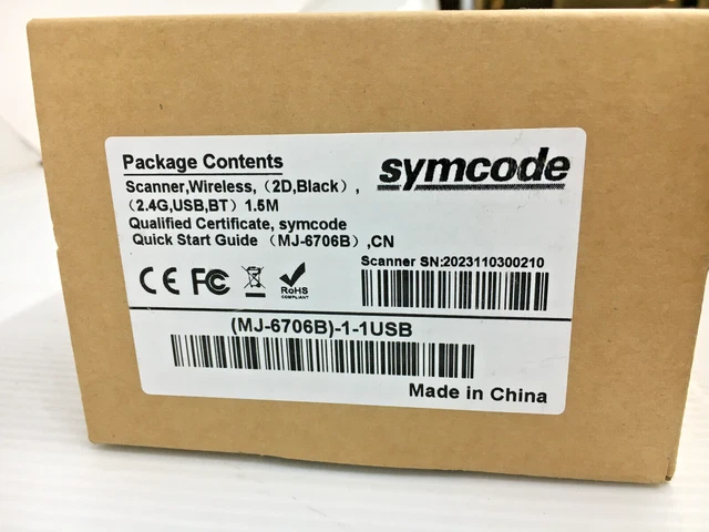 SYMCODE BARCODE WIRELESS 2D Bluetooth Scanner MJ-4590DB $14.95 - PicClick