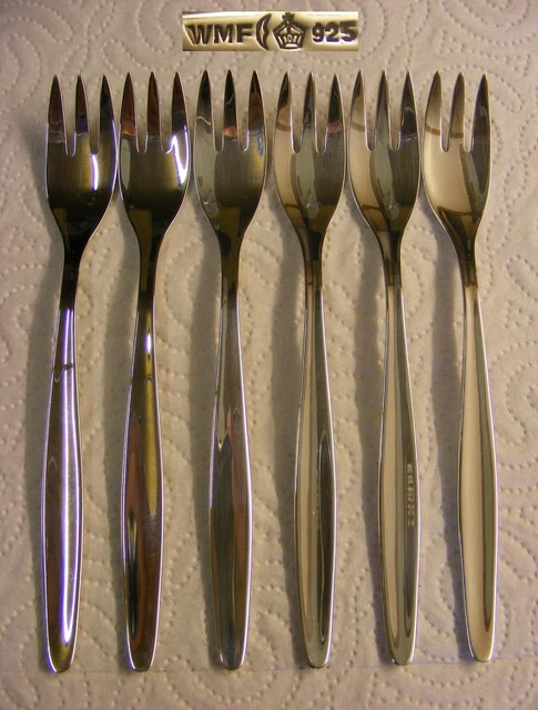 WMF - 925er Sterling Silber - Stockholm - 6x Kuchengabel