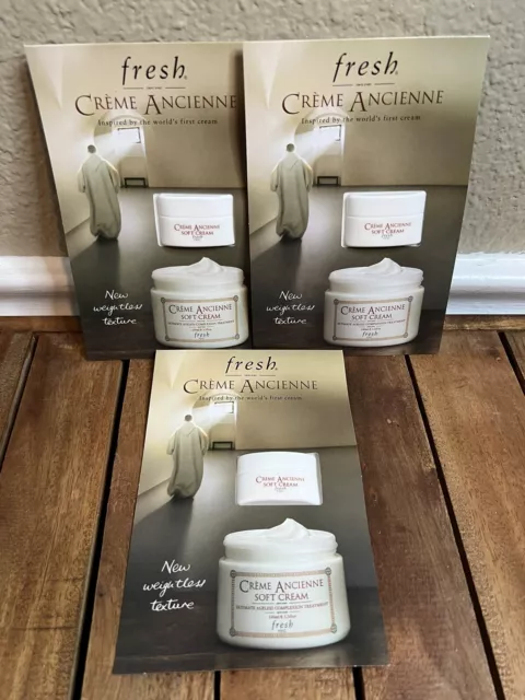 Fresh Creme Ancienne Ultimate Ageless Complexion Treatment Sample Lot X 3 .10oz