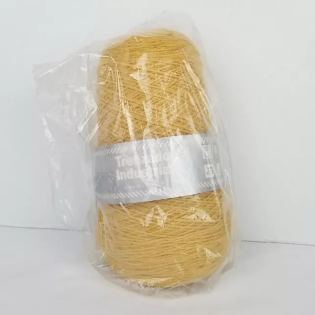Nueva máquina de tejer hilo amarillo oscuro TRENZADO industrial #1437 cono 1251 yardas