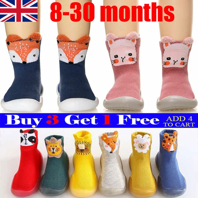 Baby Toddler Anti-slip Slippers Floor Bed Socks Kids Cotton Shoes Warm Winter