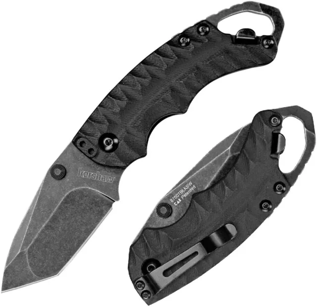 Kershaw Shuffle II Folding Knife 2.5" 8Cr13MoV Steel Blade Black GRN Handle
