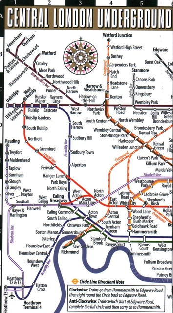 STREETWISE LONDON UNDERGROUND Map - Laminated Map of the London ...