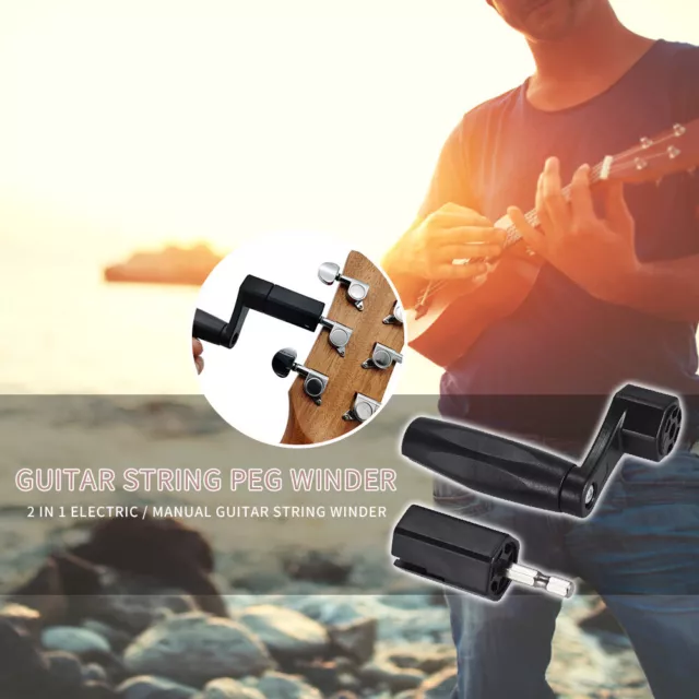 2 in 1 Guitar String Winder Bridge Peg Puller Electric Screwdriver Drill Bit 3