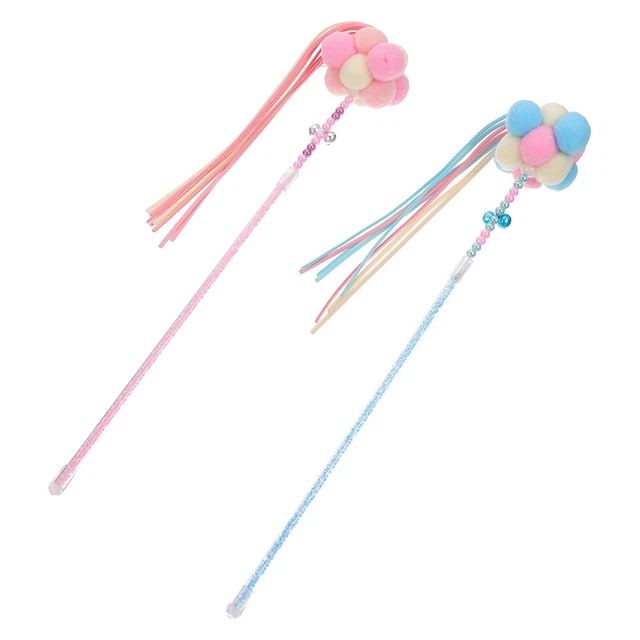 2 PCS CAT Teasing Stick Interactive Toys Indoor Cats Playing Rods $31. ...