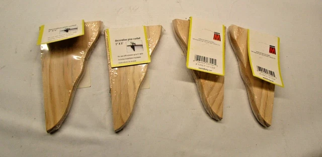 Paquete de 4 Waddell 3 pulgadas x 5 pulgadas Keyhole Corbel 1355/TWBC-35
