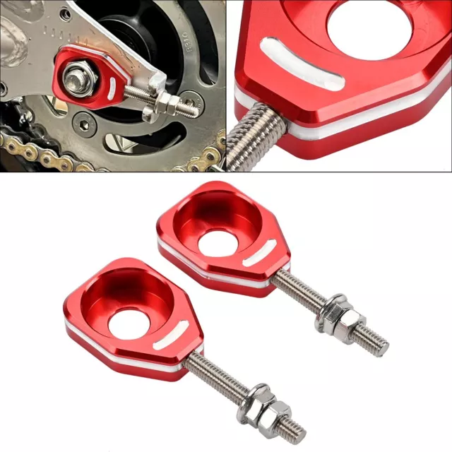 Motorcycle Rear Chain Adjuster Tensioner Red For HONADA All CRF110 2013-2023 ST