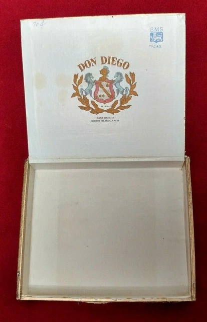 Vintage  Wooden Cigar Box-  Don Diego Las Palmas - Canary Islands 2