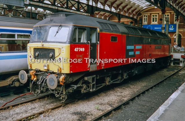 ORIGINAL RAILWAY SLIDE: Class 47 Diesel 47749 at Norwich 2001 D-1475 £3 ...