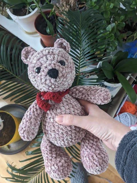 Oie, doudou peluche fait main au crochet neuf, en laine, pour les enfan