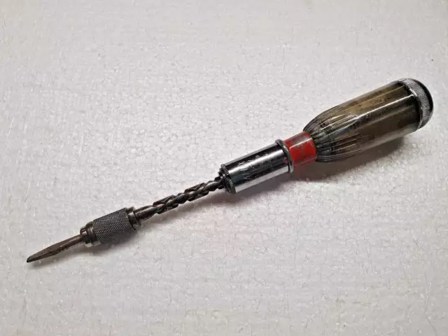 VINTAGE SPIRALUX PUMP Action Screwdriver Woodwork Old Hand Tool