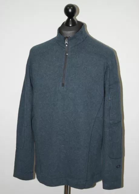 Mountain Hardwear mens active wear blue neck zip jumper sweater Size L