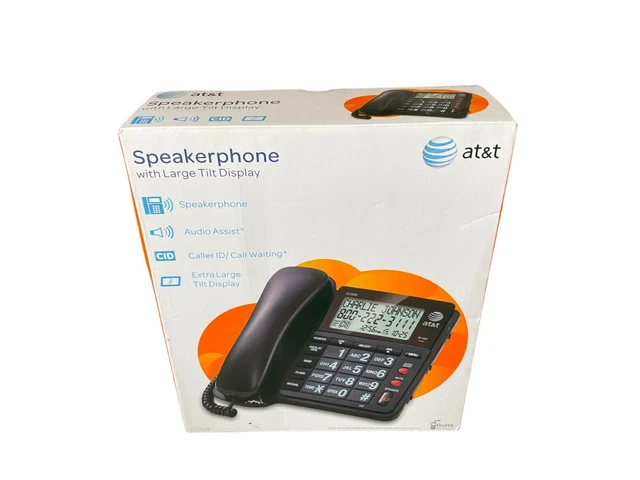AT&T CL2939 Corded Phone, Black, 1 Handset