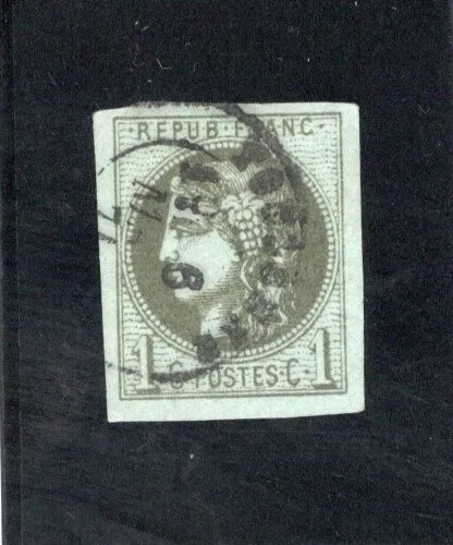 Timbre France  Annee 1870.  Bordeaux  .  N° 39   Oblitere