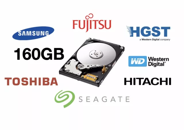 160GB 2.5" Seagate/WD/HGST/Samsung SATA HDD Hard Drive PC LAPTOP PS3 PS4