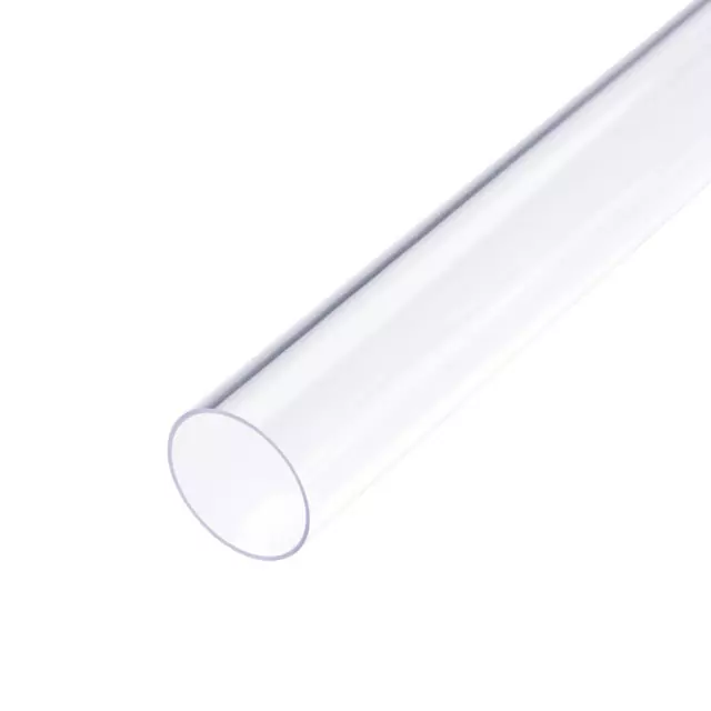 Clear Rigid PVC Pipe 29/32"(23mm) ID x 1"(25mm) x 2ft, 0.04" Tubing