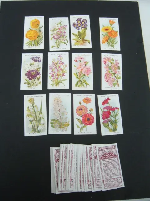 Wills - Old English Garden Flowers 2nd Series  (1913).   Reprinted Set of 50 VGC