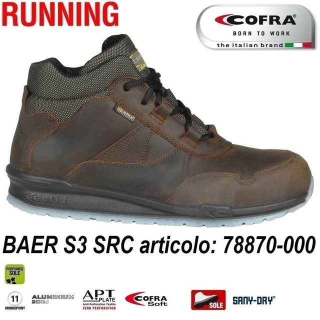 Chaussures de Protection Cofra Baer S3 Src Nubuk Pull-Up Hydrofuge