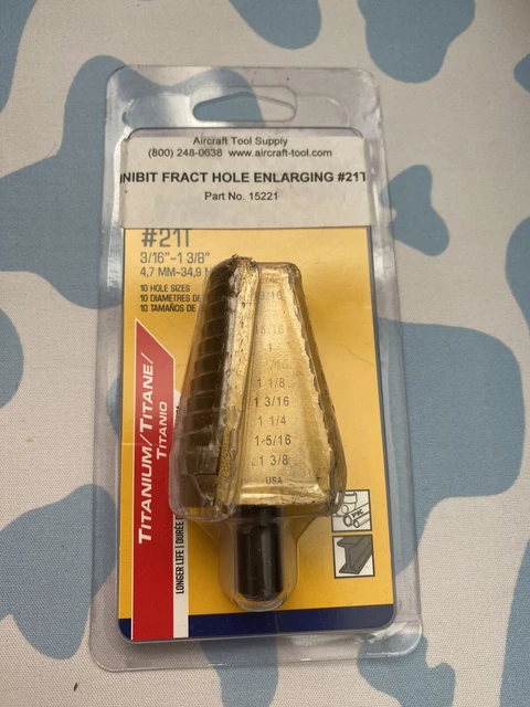 Irwin Unibit 21T Step Drill TiN Coated 13/16 inch - 1-3/8 Inch Hole