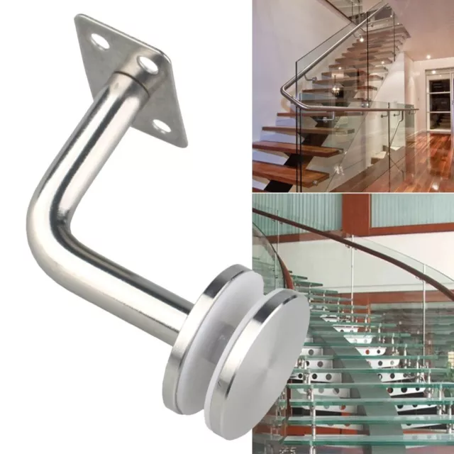 Strong and Practical Silver Handrail Bracket for Wall Mounted Bannister Rail