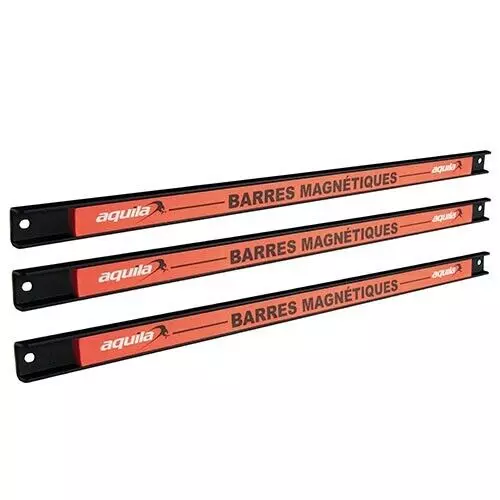 AQUILA Lot de 3 barres porte outils magnétiques 46 x 2.45 x 1.35 cm