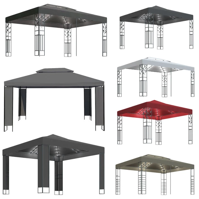 Pavillon Gartenzelt Gartenpavillon 3x4m Wasserabweisend Metall Garten Luxus