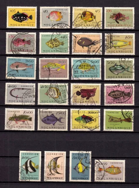 106545/ Mosambique 1951 – Mi 385-408 – Fische – gestempelt