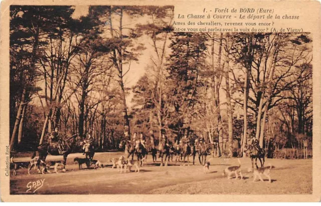 27 - Forêt de Bord - SAN20295 - La Chasse à Courre - Le départ de la chasse