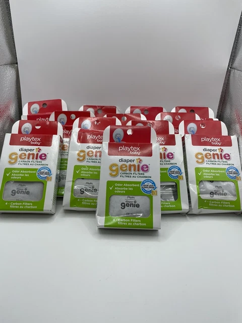 LOT OF 12 Playtex Carbon Filter 4 Pack Refills for Diaper Genie Diaper  - NEW