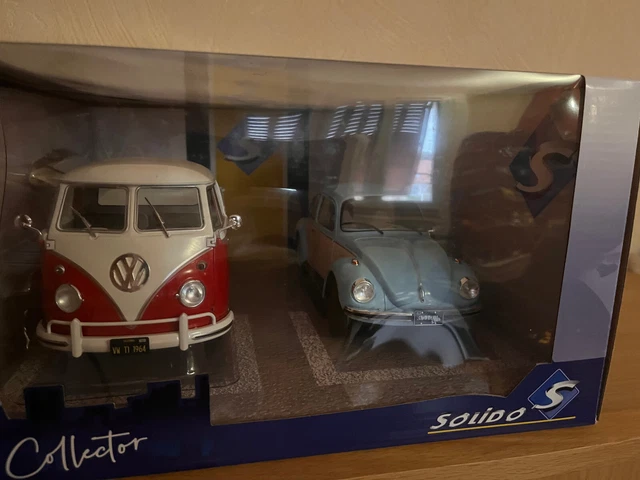 1/18 Pack COFFRET duo SOLIDO 2021 Volkswagen Combi T1 Pick-up & Coccinelle 1303