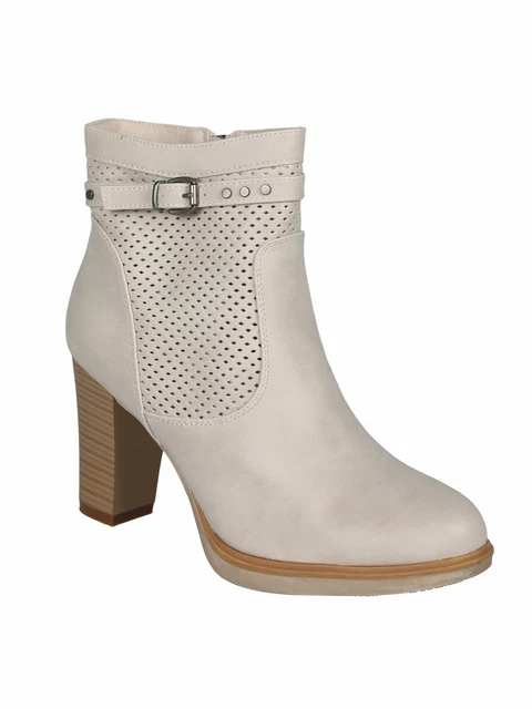 Stivaletti Tronchetti Traforati QUEEN HELENA Donna - Tacco 8.5 Cm, Gamba 11 Cm, Zip Laterale, Suola Gomma