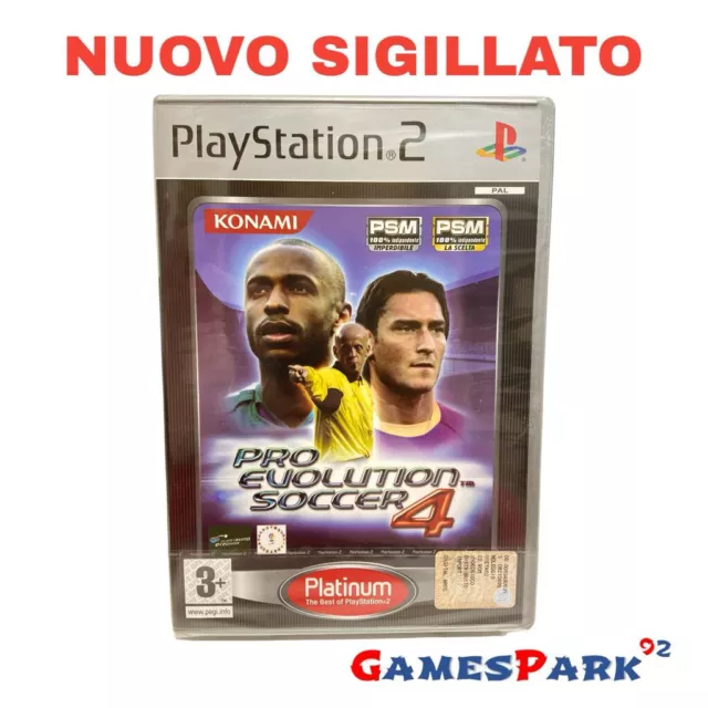 PES PRO EVOLUTION SOCCER 4 PS2 PLAYSTATION 2 GIOCO NUOVO PER Italiano PAL CALCIO