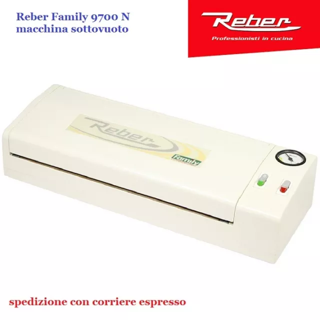 Reber Appareil Machine sous Vide Famille MOD.9700N Sacs en Relief