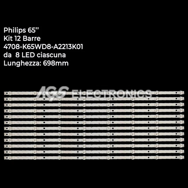 Barra de Retroiluminación LED k490wdc1 A4 para Philips 49puf6032 / t3